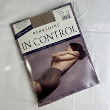 Berkshire In Control Vintage 4760 Nude Size 3-4 Tummy Toning Pantyhose New