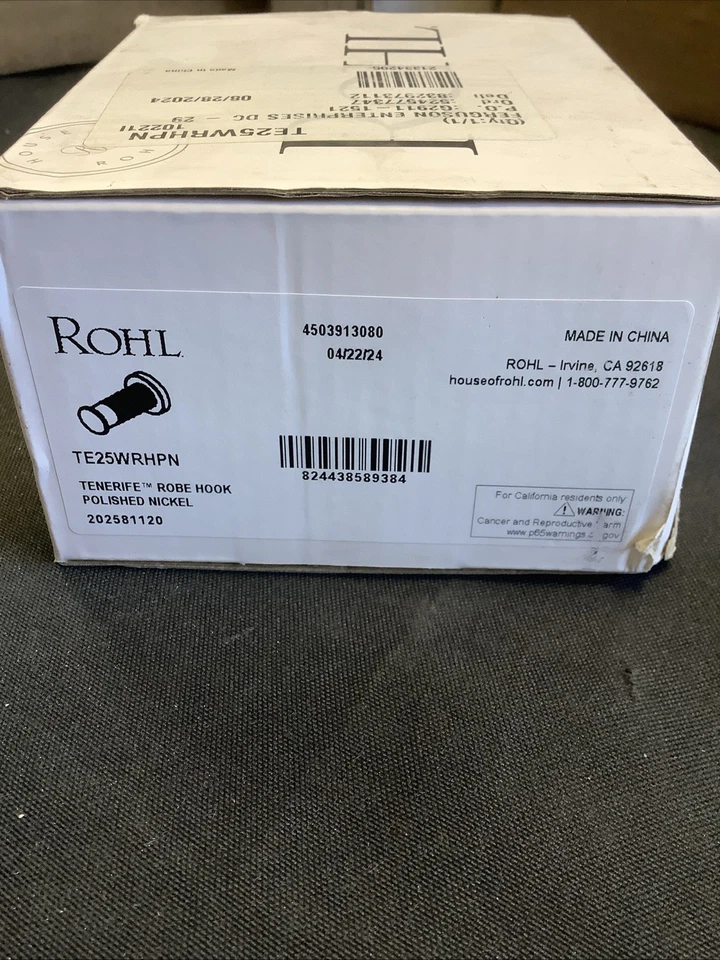 Gancho para bata Rohl níquel pulido TE25WRHPN @23 Foto 2 de 4