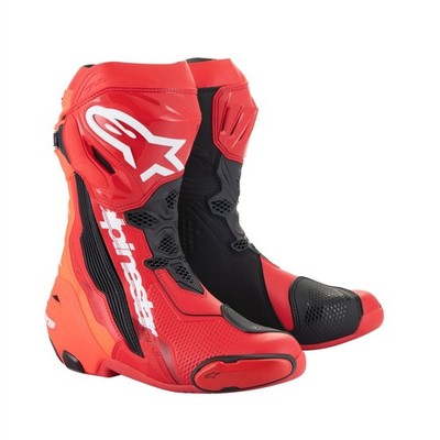 Alpinestars Supertech-R Motorradstiefel (Rot/Weiß/Schwarz) Gr: 46