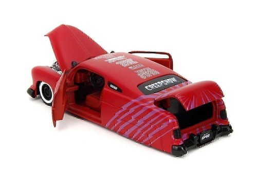 Jada 1951 Mercury Matt Red with Purple Stripes and Creep Diecast Figure... - Picture 6 of 6