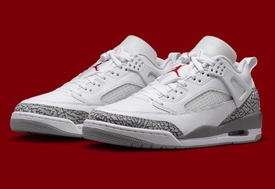 Nike Air Jordan Spizike Low White Cement Wolf Grey Varsity Red