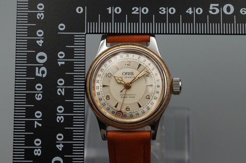 Vintage 1990s ORIS Big Crown Pointer Fecha 7400 Automático Plata 32mm Reloj H... - Imagen 11 de 12