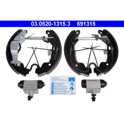 Bremsbackensatz ATE 03.0520-1315.3 für Opel Agila