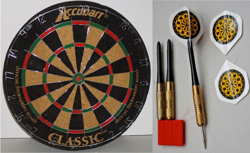 Accudart Classic Bristle DARTBOARD Official Tournament Board w Steel Tip Darts