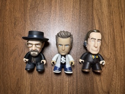 Breaking Bad Vinyl Titans 3-Pack - Jesse Heisenberg Saul - Loose, No Box