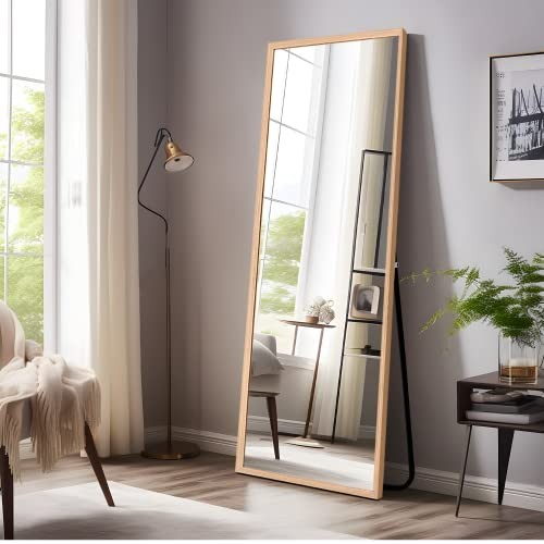 Full Length Mirror Floor Mirror with Standing Holder Bedroom/Locker Room - Picture 2 of 8
