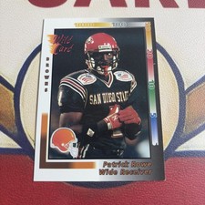 1992 AAA Sports Wild Card Patrick Rowe #410 Rookie RC Cleveland Browns WR