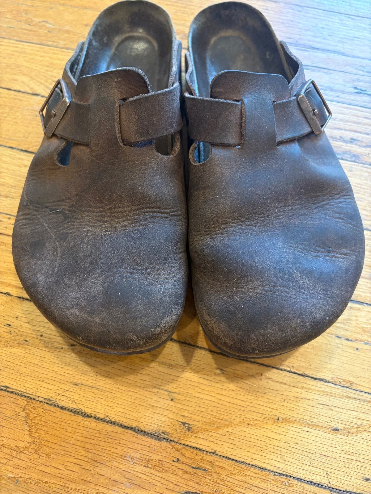Birkenstock Boston  Size 41  Reg Oiled Leather Clogs - Habana image 2
