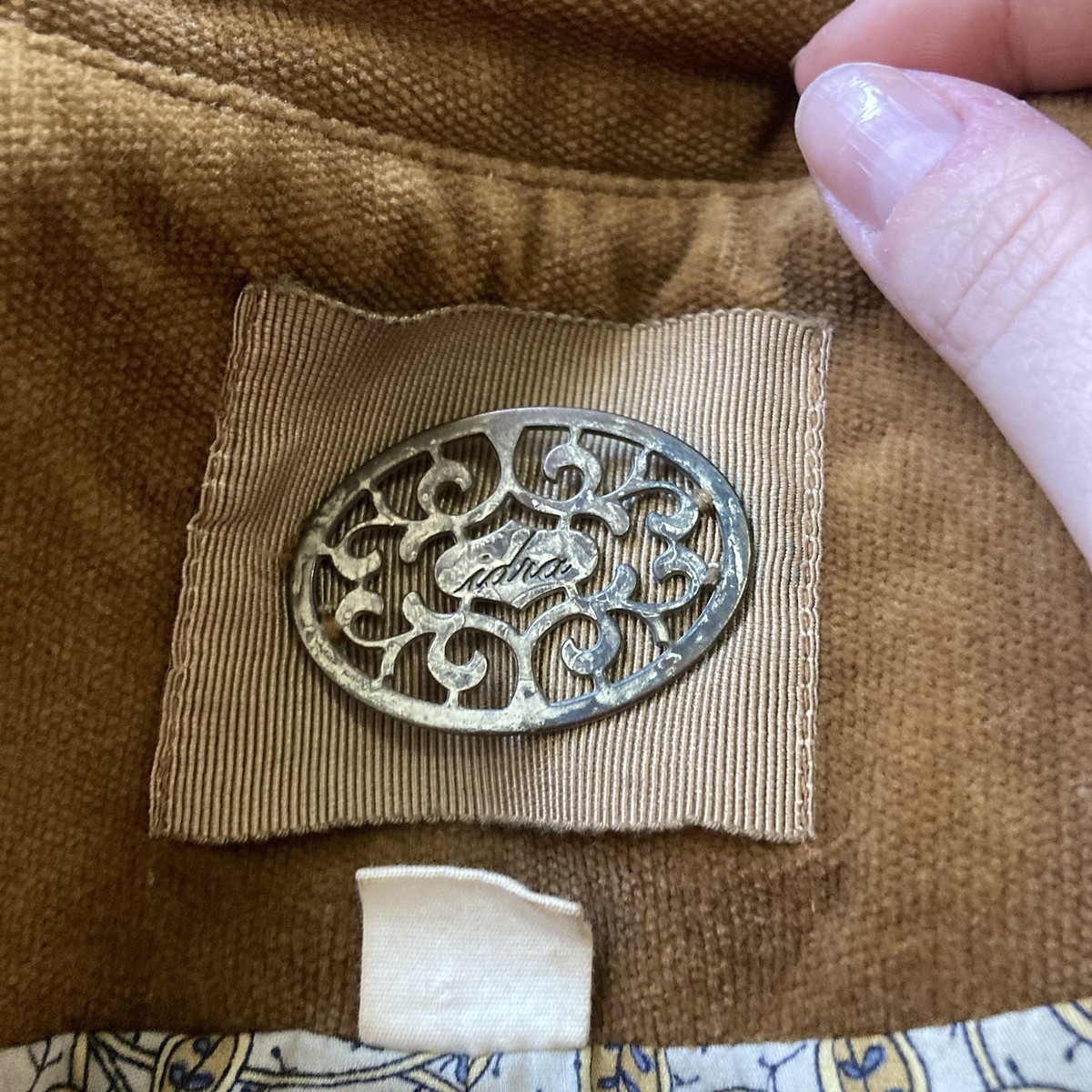 Y2K Idra Corduroy Military Style Jacket Victorian Style View 4