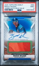2025 Topps Pro Debut - Pro Debut Jumbo Relic Autographs Brock Wilke PSA 9