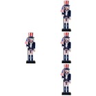 4PCS Dekorative Independence Day Nussknacker Puppe entzückende -Party