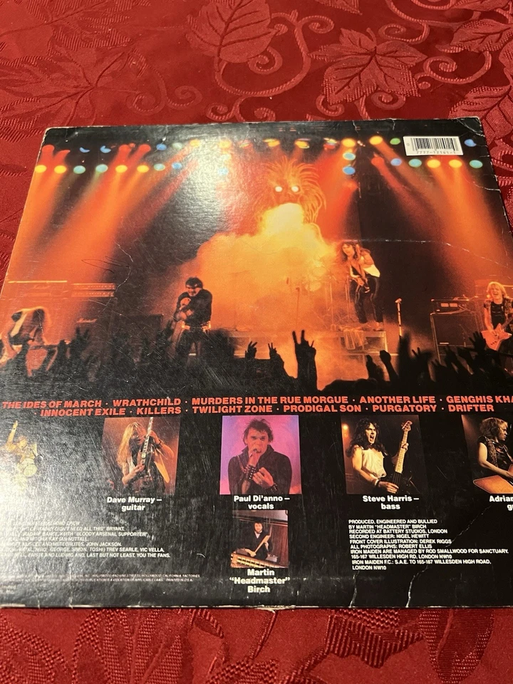 Iron Maiden - Killers LP Original Pressing 1981 Vinyl LP  ST 12141 - Image 2 of 4