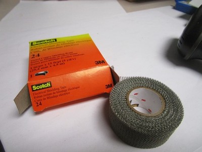 3M Scotch 24 Silver Copper Tape - 1 in Width x 15 ft Length - 16 mil Total Thick