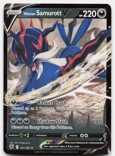 Hisuian Samurott V 101/189 SWSH10: Astral Radiance UR Holofoil NM Pokemon TCG
