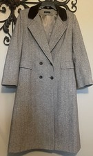 VTG 60's-70’s Fashionbilt Light Brown Herringbone Wool Women's Coat Made in USA