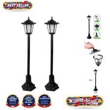 Stunning Black Solar LED Lanterns - Versatile Outdoor Lamp Posts for Your Garden