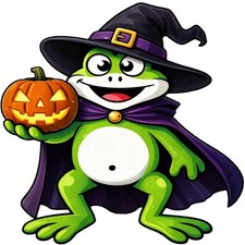 30 Custom Cute Halloween Frog Personalized Address Labels