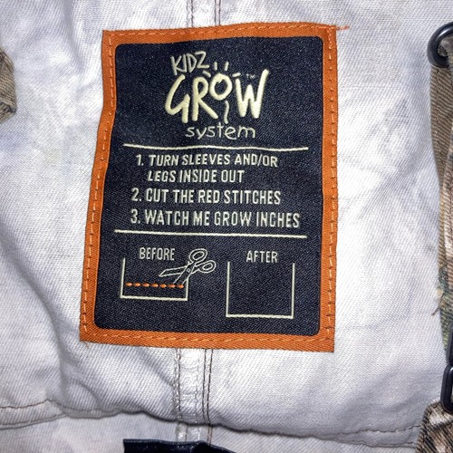 Walls Kidz Kids Grow System RealTree Camo Bib Overalls Youth Large Size 12 - Picture 8 of 11