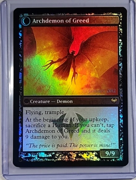 Magic The Gathering 2012 Magic The Gathering DKA Dark Ascension lámina promocional #71 Ravenous Demon LP Foto 2 de 2