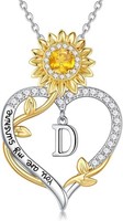 Sonnenblumen Halskette Damen Silber 18K WeißGold Zirkonia AnhäNger Schmuck