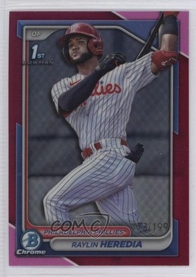 2024 Bowman Chrome Prospects Fuchsia Refractor /199 Raylin Heredia #BCP-146 09an