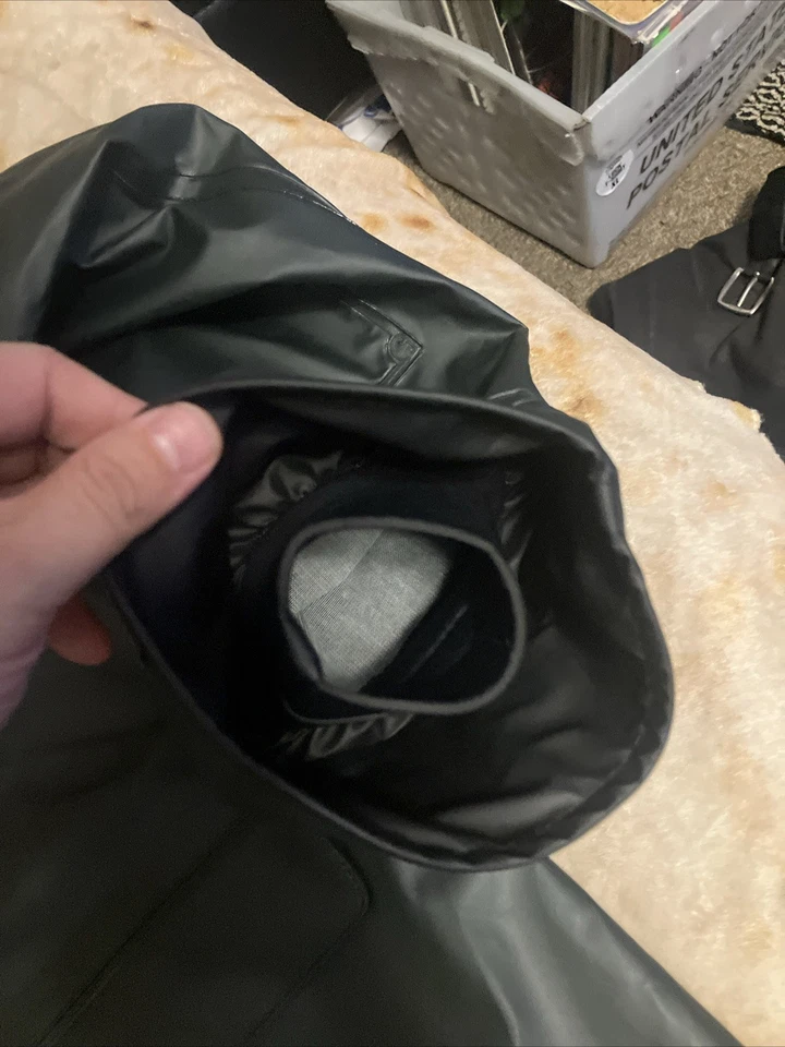 Carhartt Rain Jacket Mens XL Green Surrey Hooded Waterproof PVC Work Coat C64GRN - Image 4 of 4