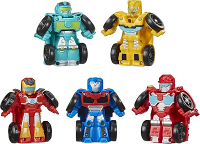 Playskool Heroes Rescue Bots Academy Mini Bot Racers Converting Robot Toy 5-Pack