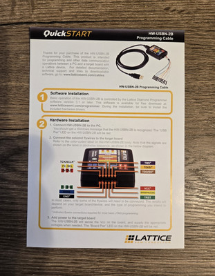 Lattice Semiconductor USB Programming Cable HW-USB-N-2B inkl. Anleitung NEU