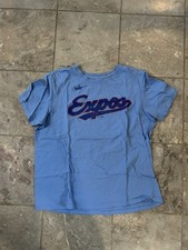 Vladimir Guerrero Montreal Expos Jersey T Shirt 27 Light Blue Baseball MLB Nike 