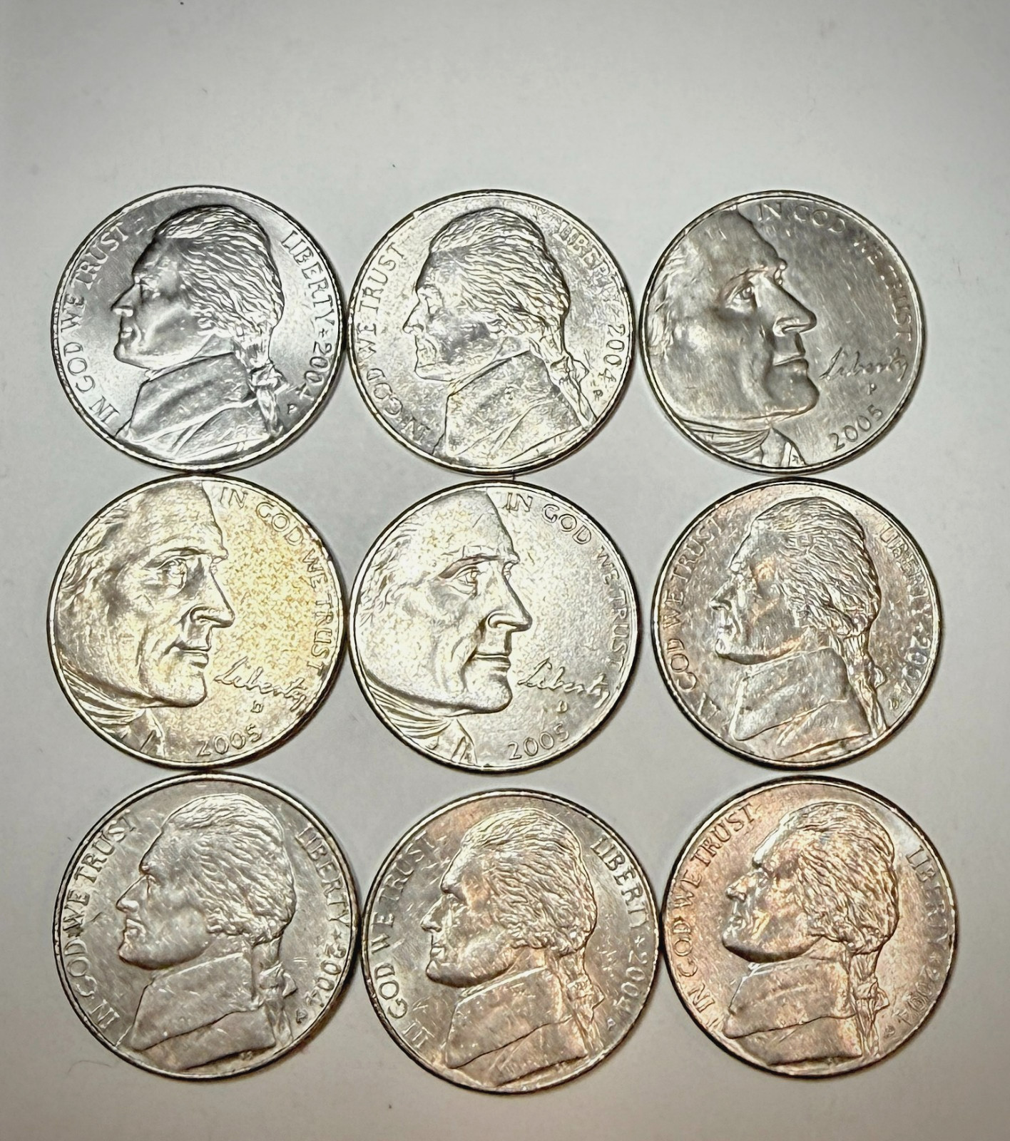 Westward Journey Nickels 2004-2005 P&D - CIRC - (Lot of 9) FREE SHIPPING