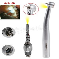 Dental Fiber Optic LED Turbine Handpiece Large Head / 6Hole Coupler Swivel UK