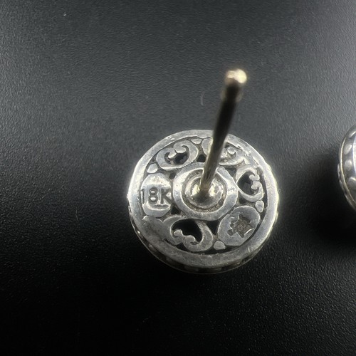 John Hardy Sterling Silver 18k Gold Earrings Citrine Jaisalmer Button Pierced - Picture 9 of 14