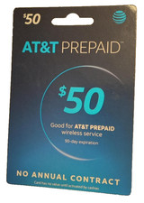 AT T WIRELESS 50 REFILL CARD FOR PREPAID SERVICE