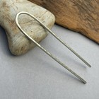 Simple Hair Pin, Hair Stick, Hair Fork, Handmade Solid Nickel Silver  — photo 4