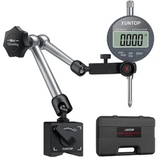 Digital Dial Indicator Gauge Magnetic Base 0-1"/25.4mm Auto Off Measuring Tool