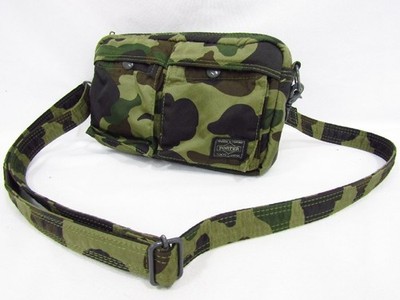 Porter Yoshida Kaban A Bathing Ape Shoulder Bag Rare Used Tanker Camouflage JPN