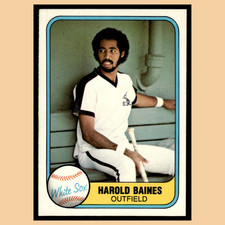Harold Baines Rookie #346 1981 Fleer Chicago White Sox Baseball Card MLB NM. rookie card picture
