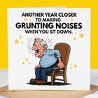 Funny Birthday Card - Grunting Noises card for brother, friend, dad, grandad