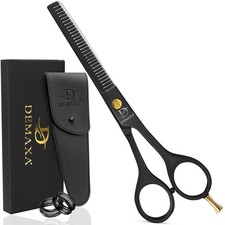 Thinning Shears For Hair Cutting Professional Scissors Black 6.5 Inch