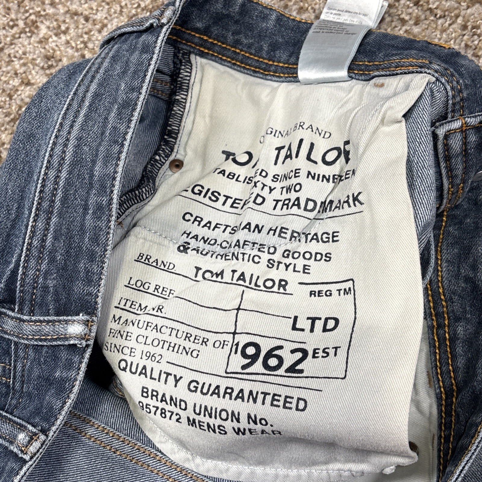 Tom Tailor Marvin Straight Jeans Mens 33/34 Medium Wash Fits 34 X 32 - View 6