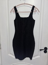 Coast Womens Black Metallic Lined Dress - Size 8