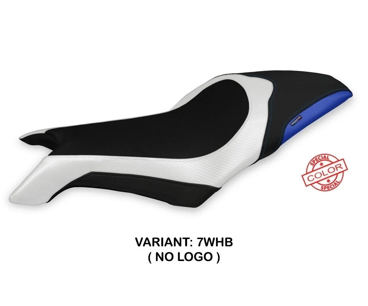 Seat saddle cover Lapovo SC White-Blue TPZ MV AGUSTA DRAGSTER 800 2019 2022 rA