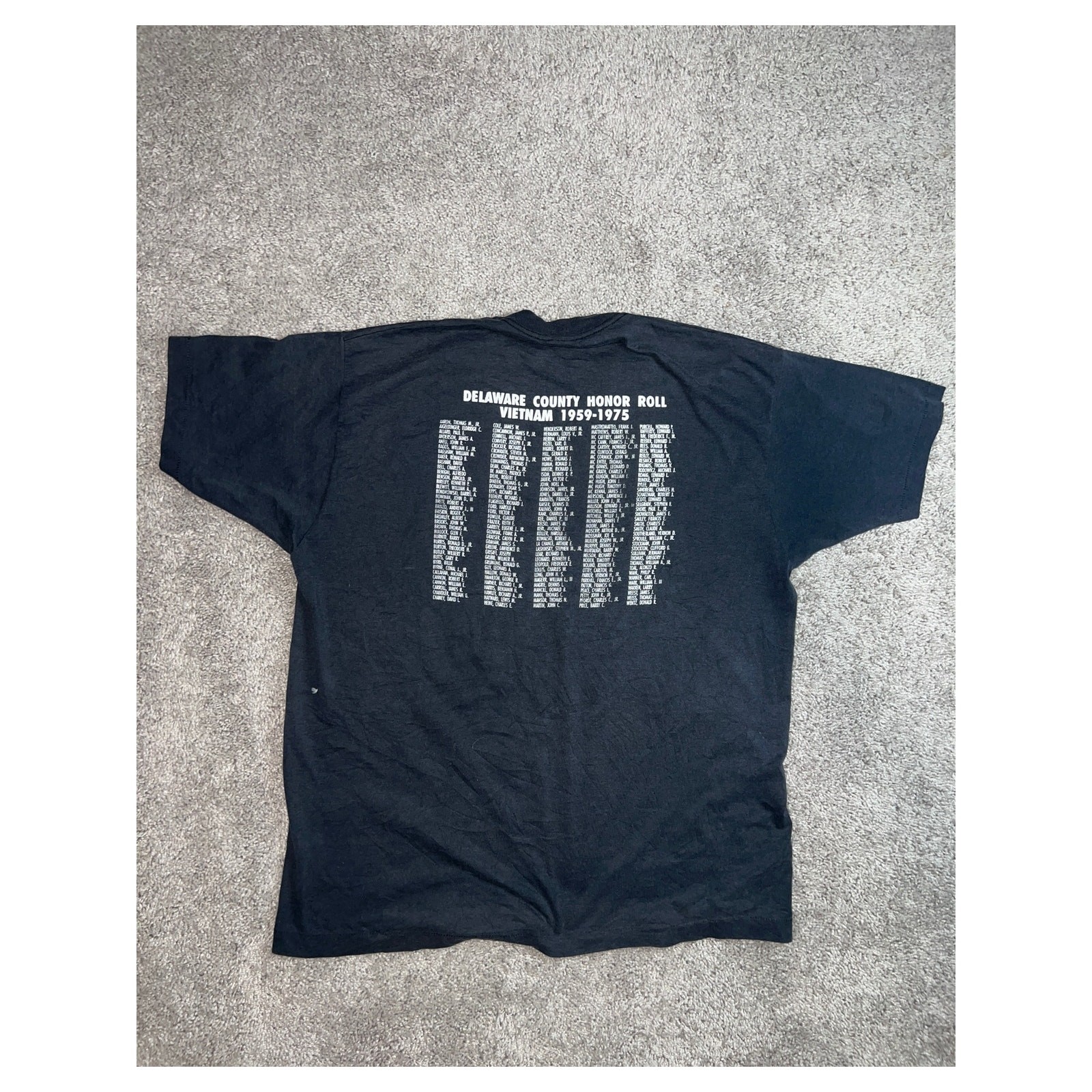 black Delaware County Vietnam Veterans Memorial Project t-shirt