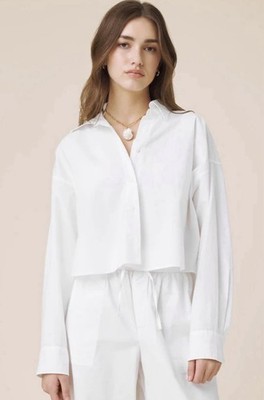 Splendid Women s Mallory Poplin Button Down   Size Small
