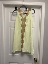 EMILIO PUCCI FORMFIT ROGERS Nightgown S 10-12 Lace Trim Sleeveless Ivory USA VTG