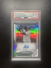 KEVIN ALCANTARA 2021 Bowman Chrome 1st Refractor #/499 AUTO PSA 10
