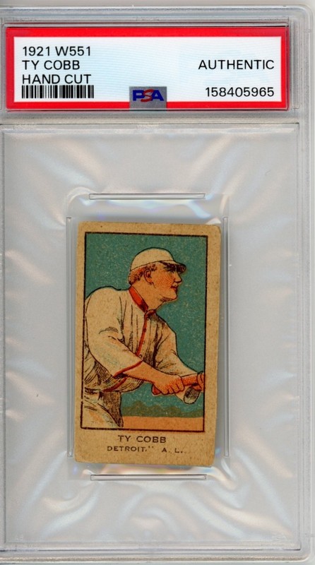 1921 w551 Ty Cobb Authentic PSA freshly graded mint slab