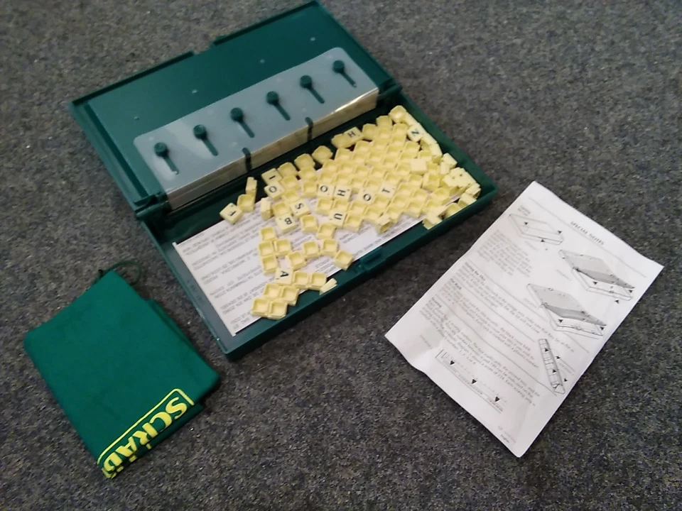 Vintage Travel Scrabble Classic Board Game Compact Portable - Image 4 of 4