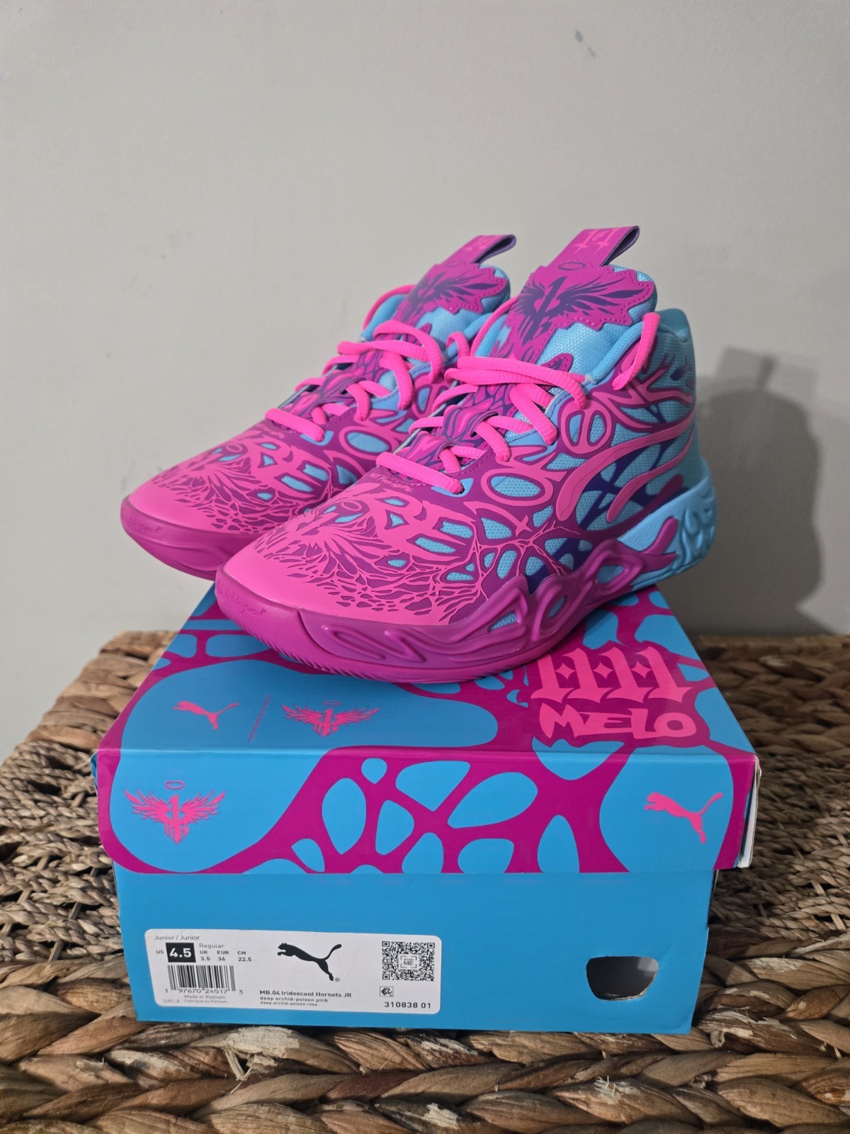 Pink Blue Unisex Kids Size 4.5