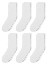 6 Pairs Kids Socks Boys Girls Crew Athletic Half Cushioned Cotton Sport Runni...